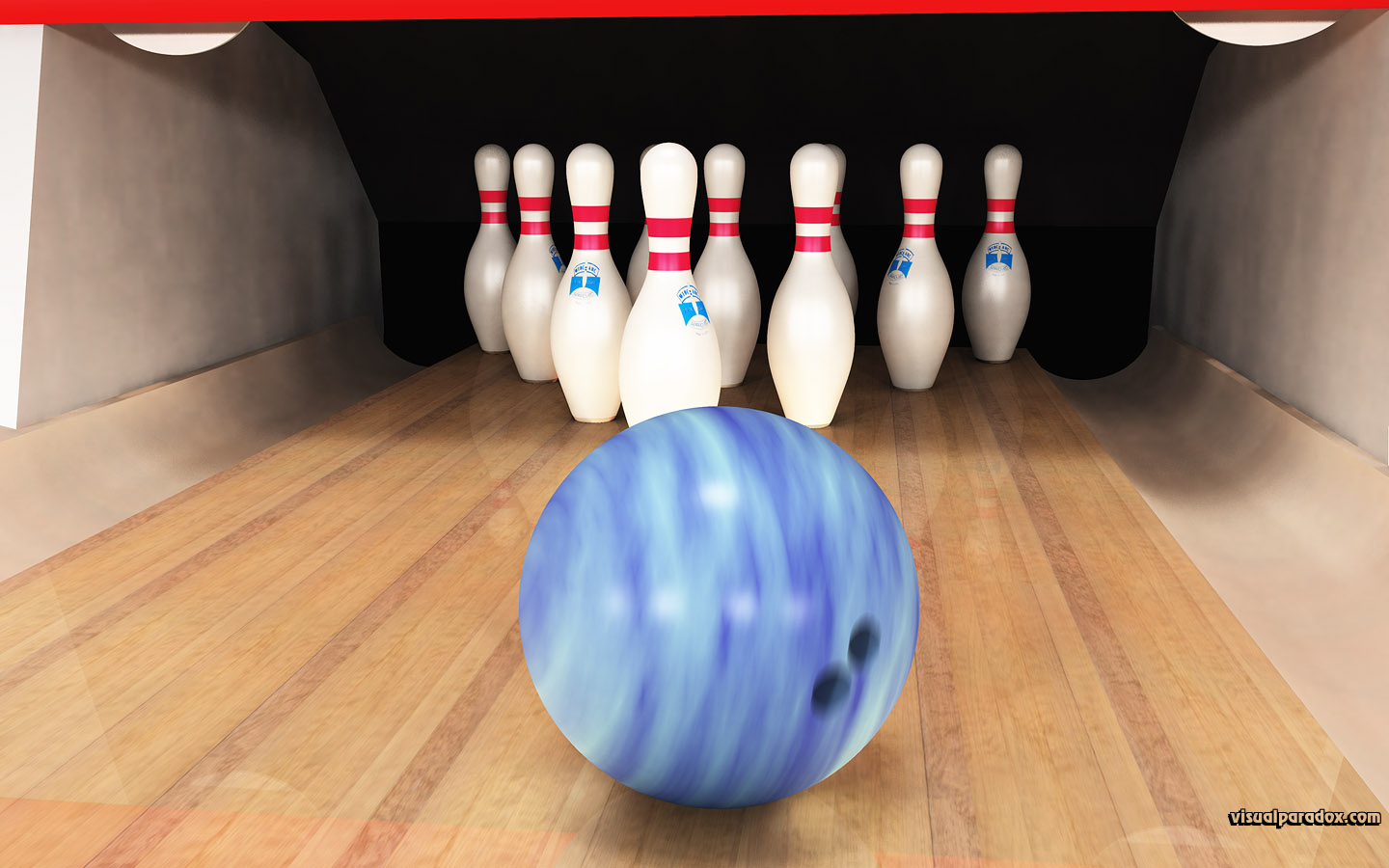 bowling ball pins lane alley game sport strike spare bowl ten pin, 3d, wallpaper, widescreen
