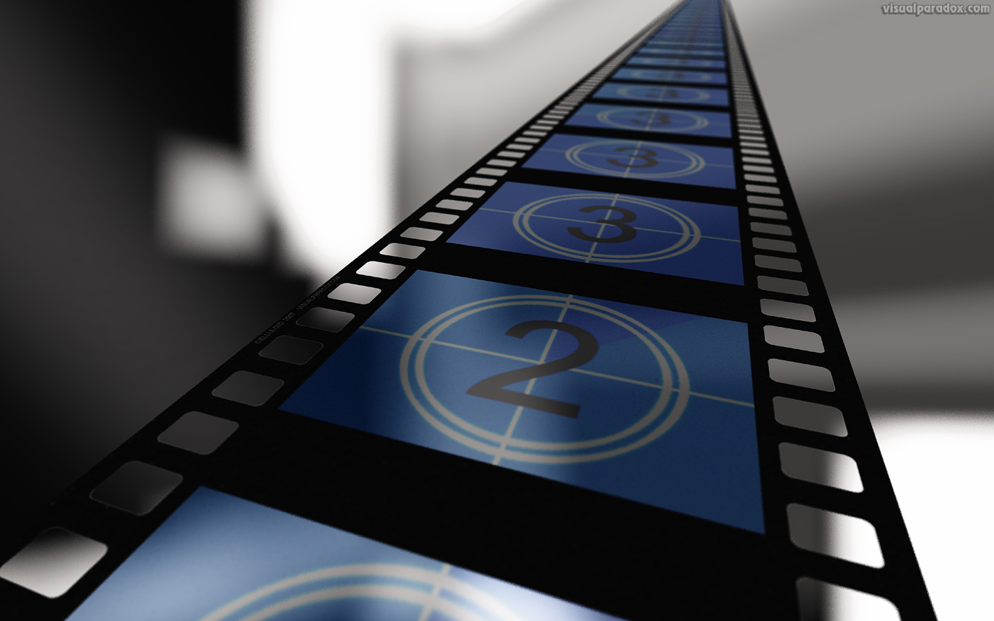 cinema movies film strip motion picture count video clips show blue countdown clip movie, 3d, wallpaper, widescreen