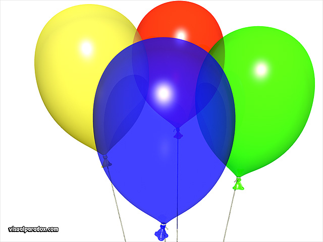 Free 3D Wallpaper 'Balloons' 640x400