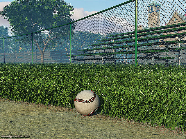 Free 3D Wallpaper 'Baseball' 640x400