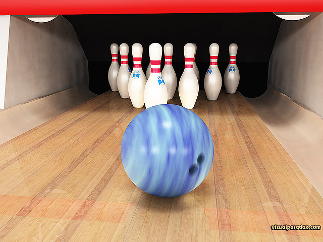 Free 3D Wallpaper 'Bowling' 640x400