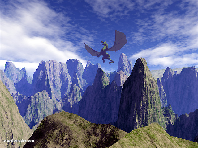 Free 3D Wallpaper 'Dragon's Peal' 640x400