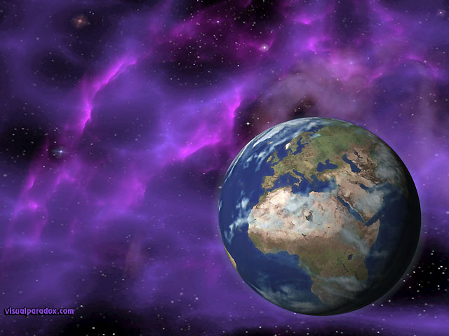 Free 3D Wallpaper 'Nebula Earth' 640x400