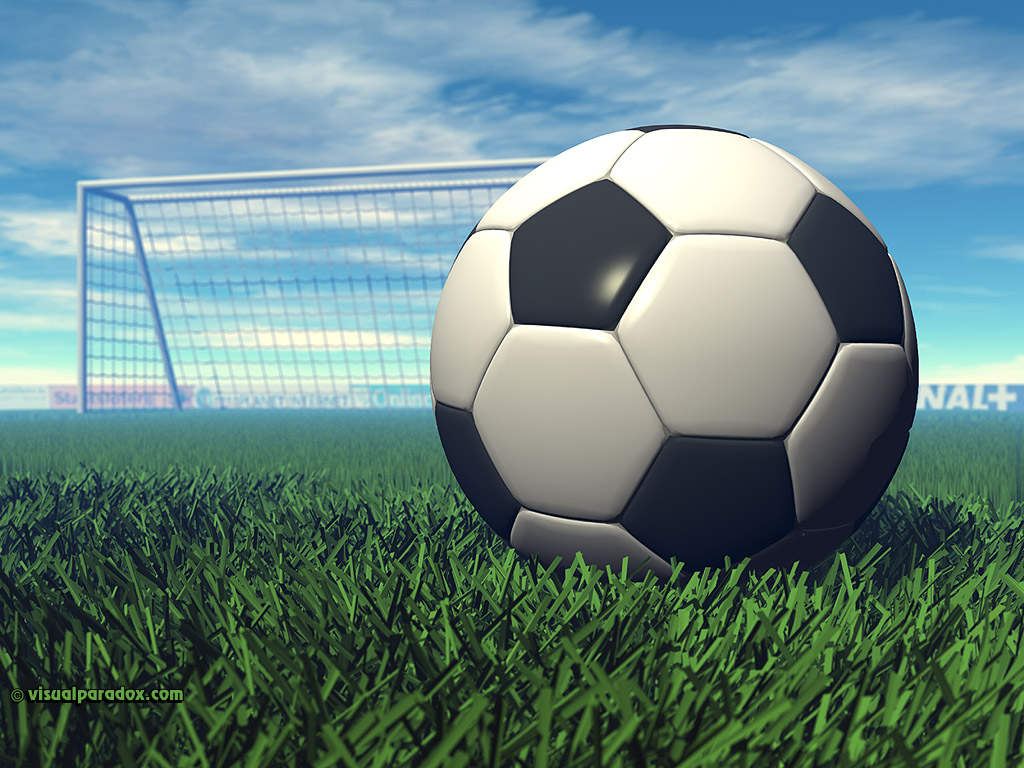 sport, football, goal, grass, game, ball, kick, sports, 3d, wallpaper