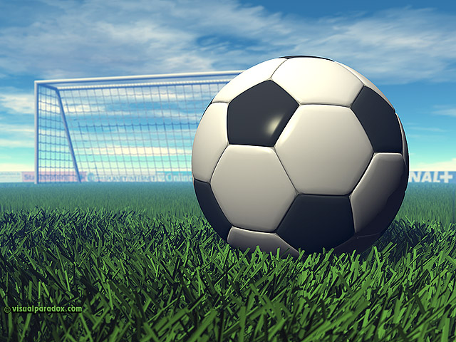 Free 3D Wallpaper 'Soccer Ball' 640x400