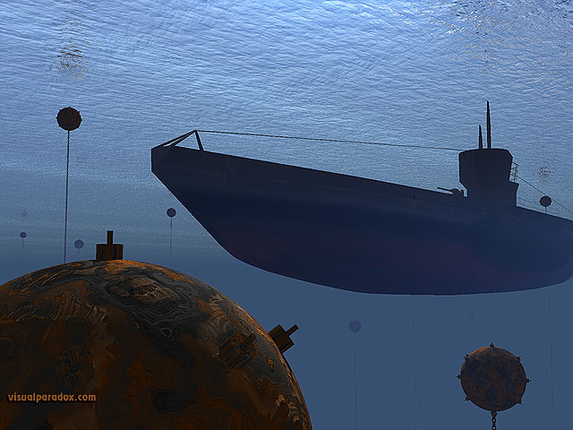 uboat, submarine, naval, mine, war, ww2, ocean, underwater, water, subs, mines, free, 3d, wallpaper
