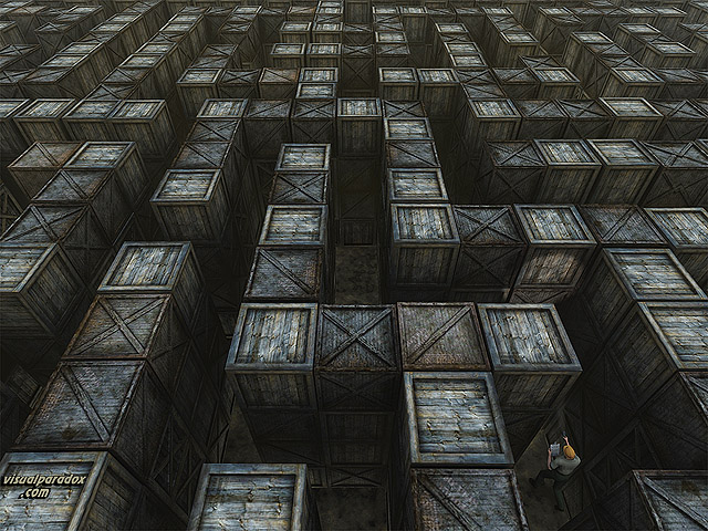 warehouse, maze, labyrinth, storage, search, lost, find, boxes, crates, clipboard, free, 3d, wallpaper