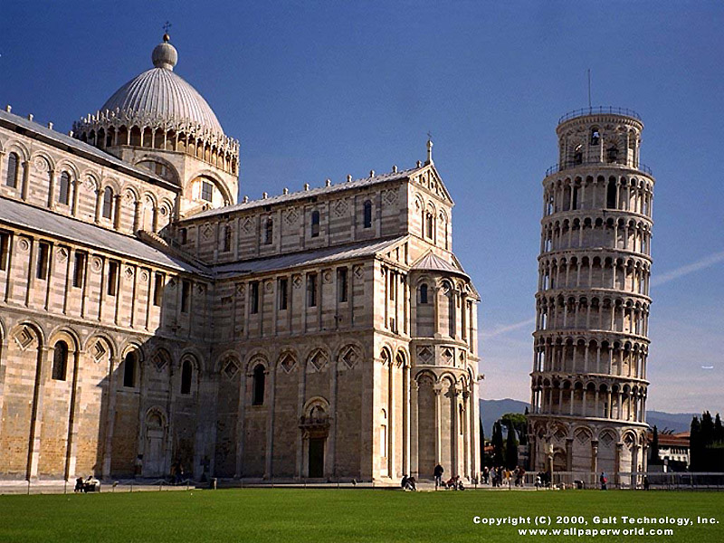 'Leaning Tower of Pisa' 800x600 Free 3D Wallpaper