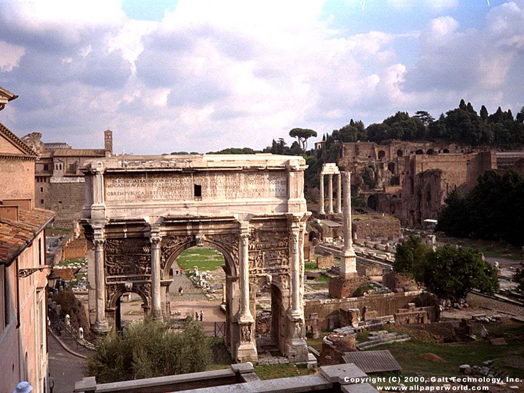 'Ruins of Ancient Rome' 1024x768 Free 3D Wallpaper