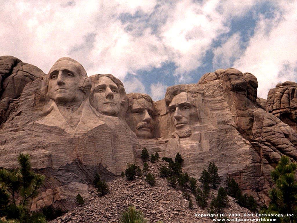 'Mount Rushmore' 1024x768 Free 3D Wallpaper
