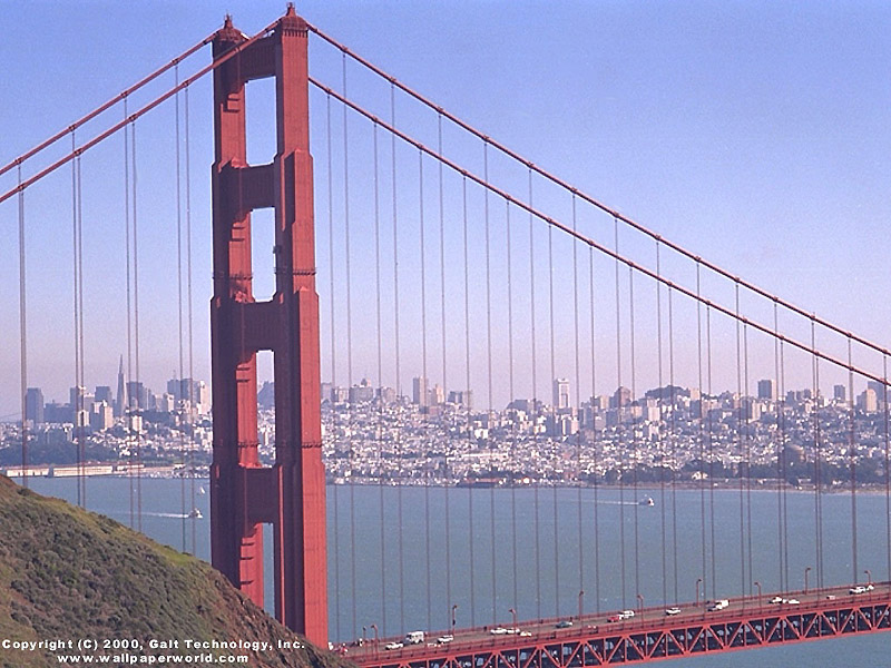 'San Francisco Golden Gate' 800x600 Free 3D Wallpaper