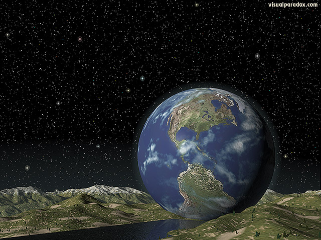 Free 3D Wallpaper 'Earth Fell' 640x400