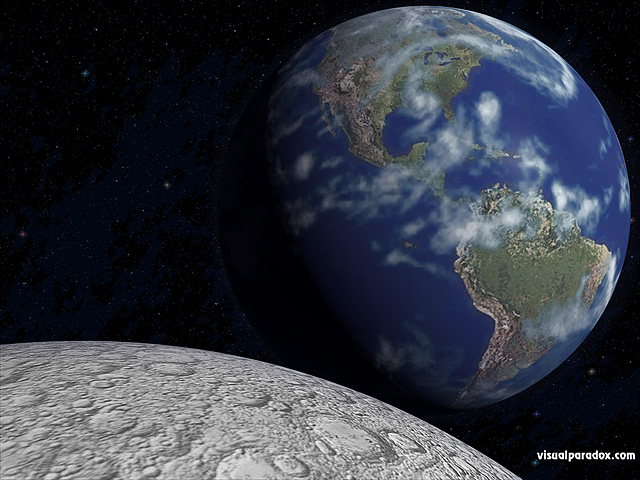 Free 3D Wallpaper 'Earth Rise' 640x400