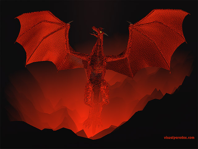Free 3D Wallpaper 'Fire Born' 640x400