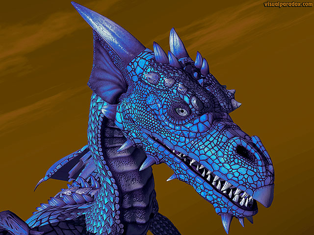 Free 3D Wallpaper 'Ice Dragon' 640x400