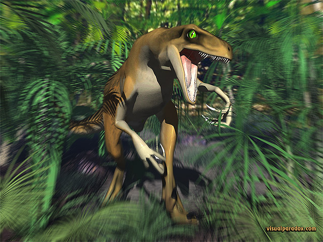 Free 3D Wallpaper 'Raptor' 640x400