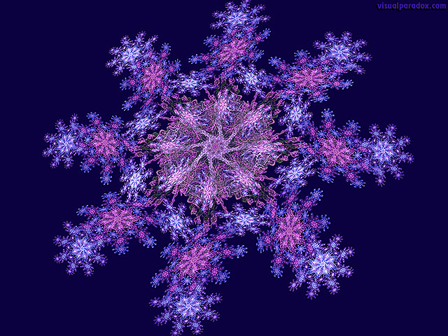 Free 3D Wallpaper 'Snowflake' 640x400