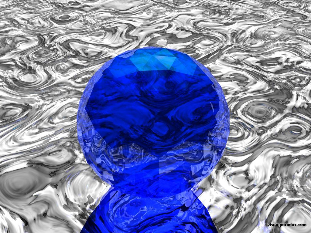 sphere, chrome, ripples, transparent, ball, reflections, mercury, 3d, wallpaper