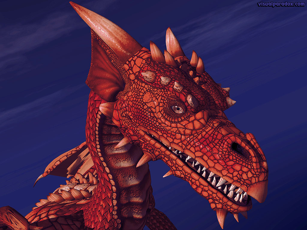 dragon, wyrm, mythical, monster, soar, closeup, detail, red, blood, crimson, dragons, 3d, wallpaper