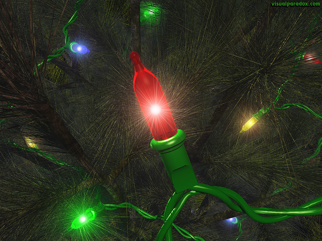 holiday light strand pine tree xmas christmas decoration bulbs, 3d, wallpaper