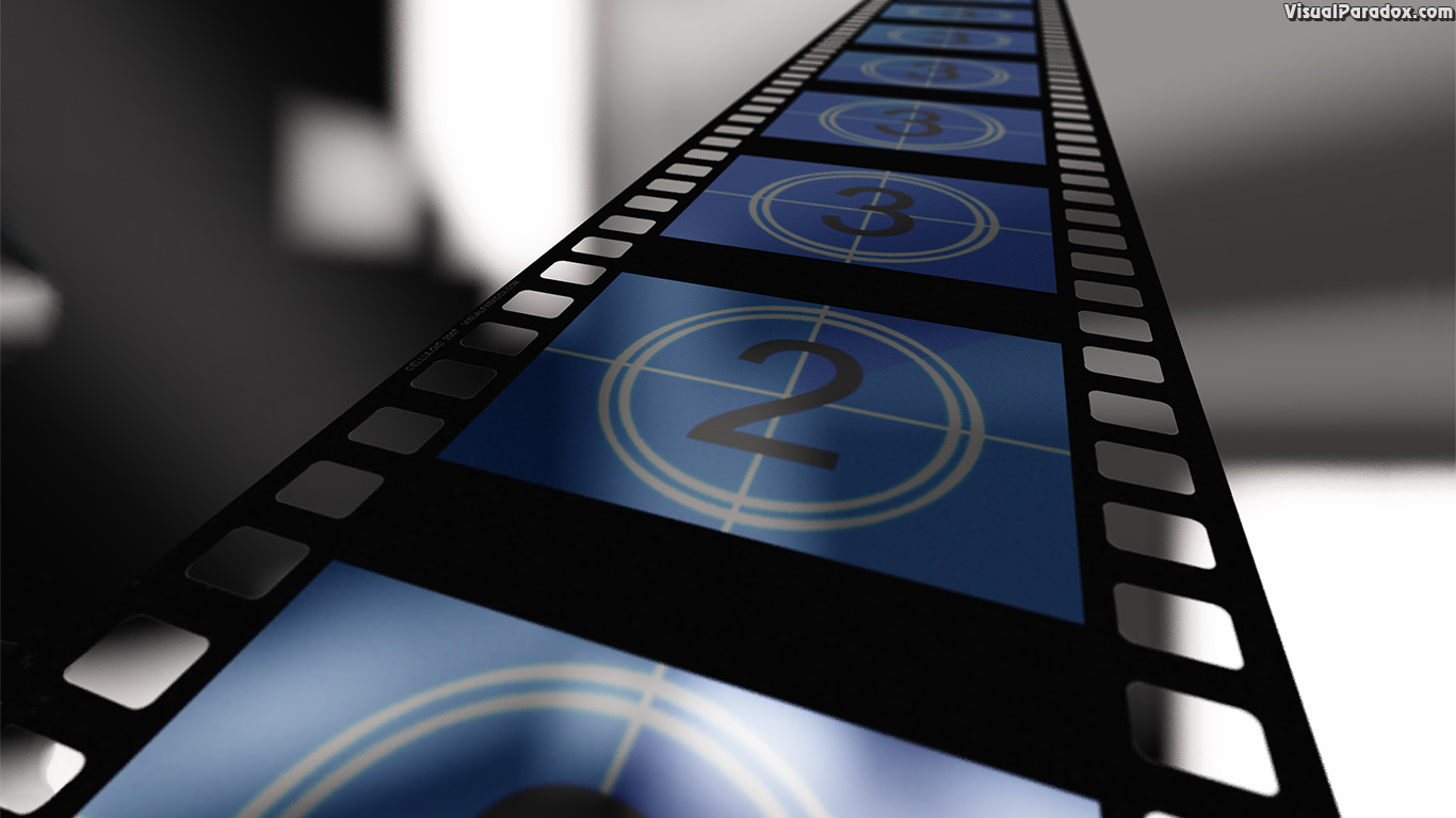 cinema movies film strip filmstrip motion picture count video clips show blue countdown clip movie, 3d, wallpaper