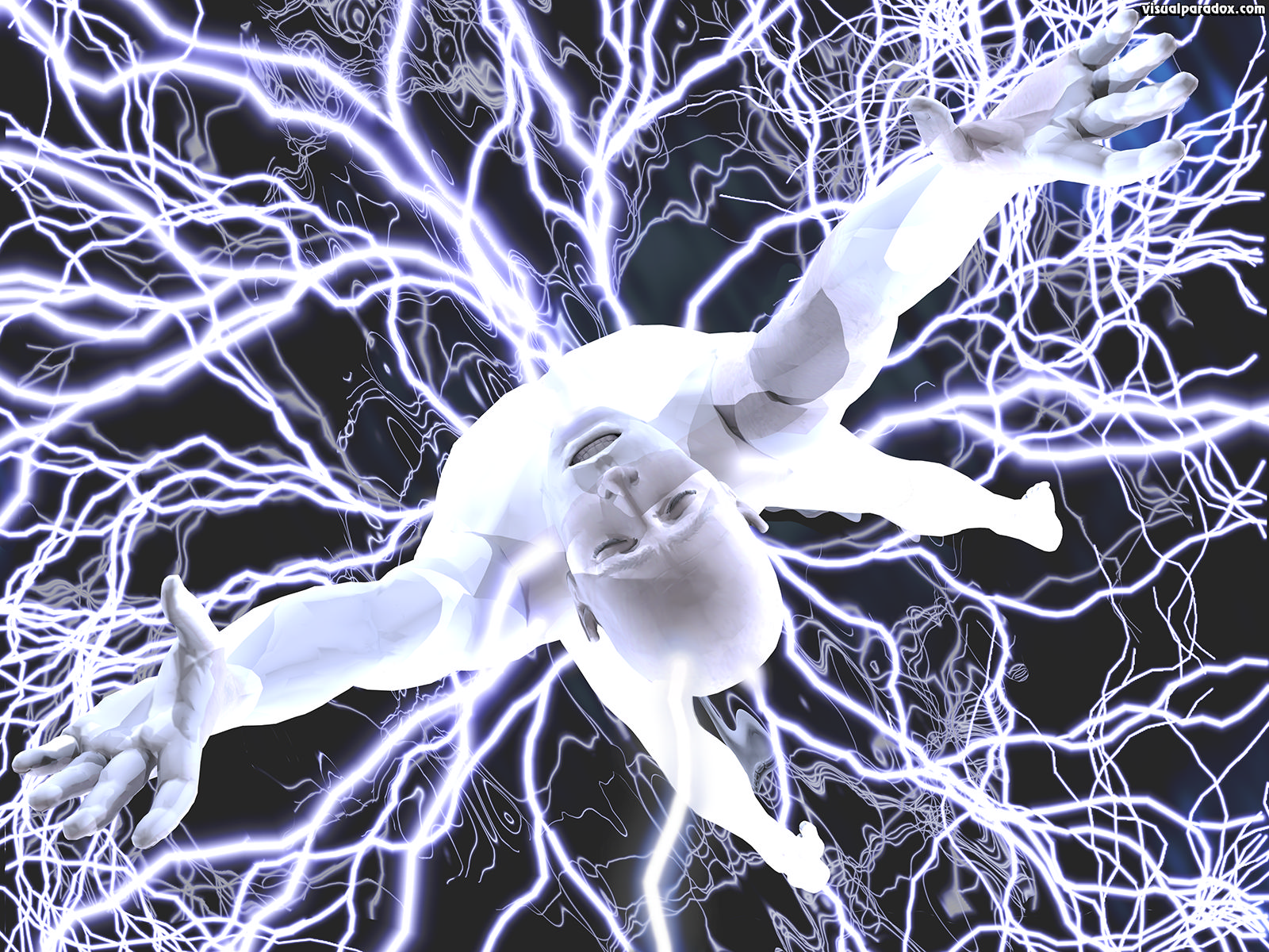 lightning, electricity, shock, charge, man, electrocution, bolts, 3d, wallpaper