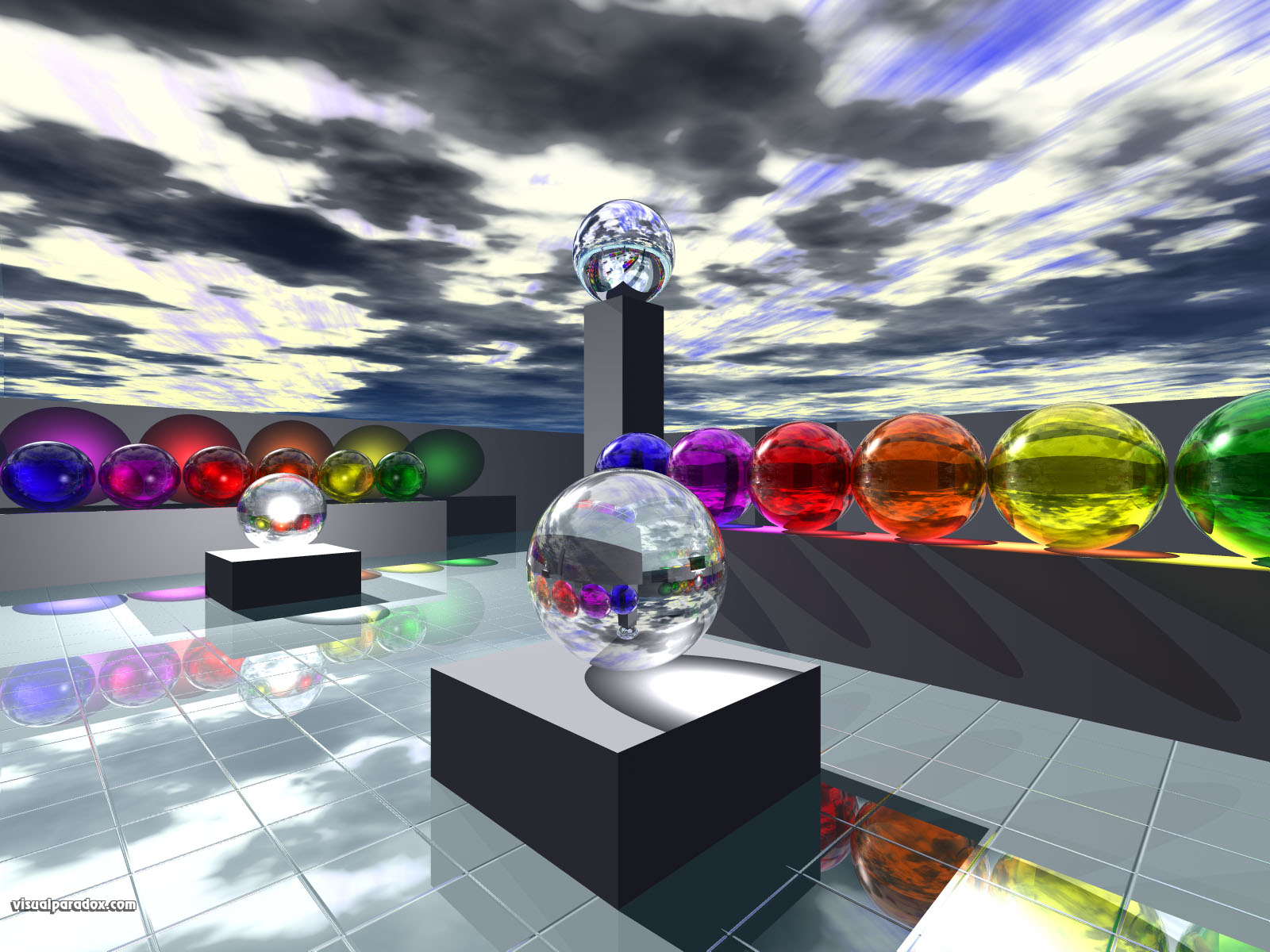 hues, glass, sphere, primariy, abstract, clouds, rainbow, balls, spheres, 3d, wallpaper