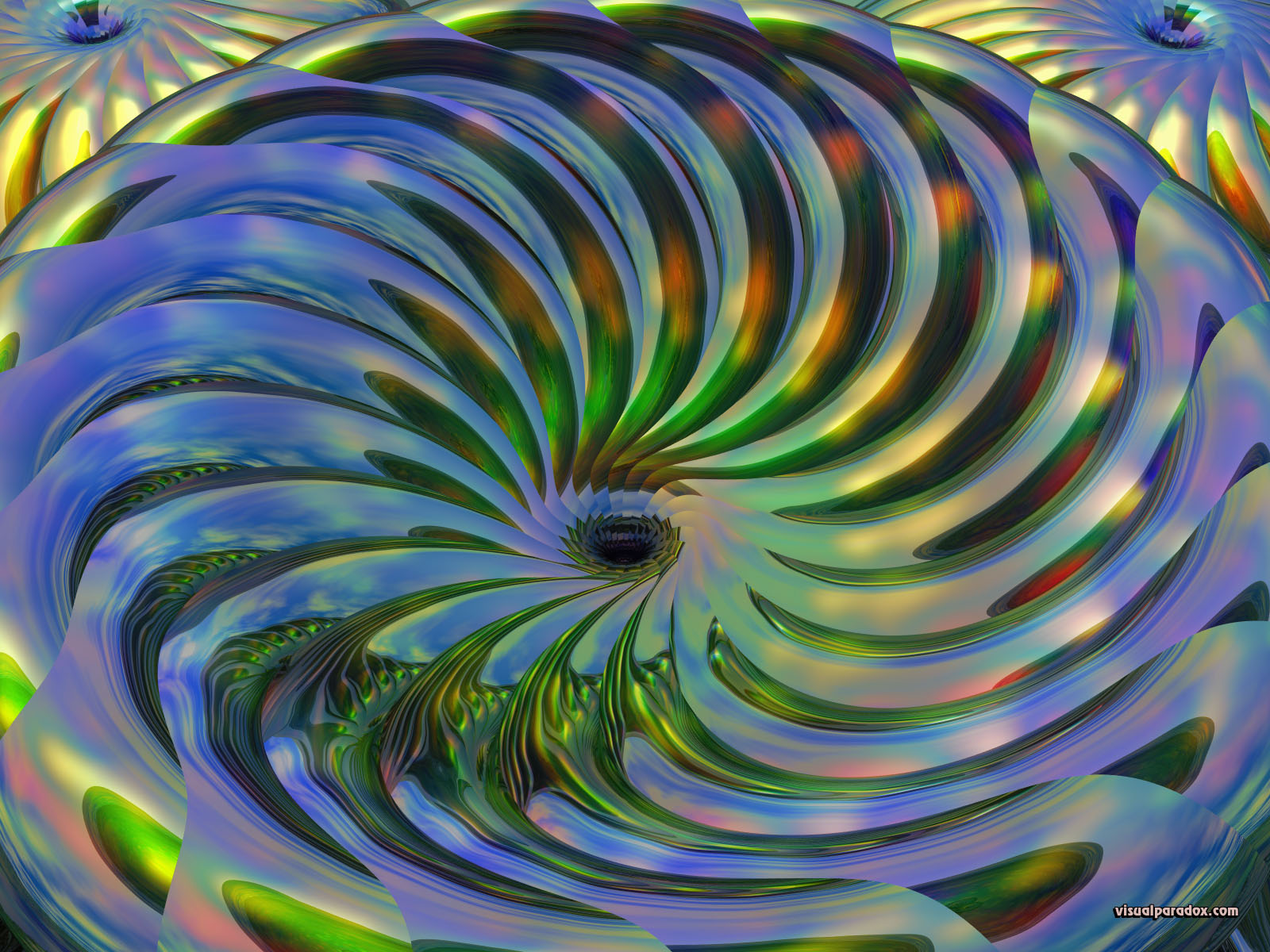swirl, spin, twist, whirlpool, chrome, funnel, abstract, motion, 3d, wallpaper