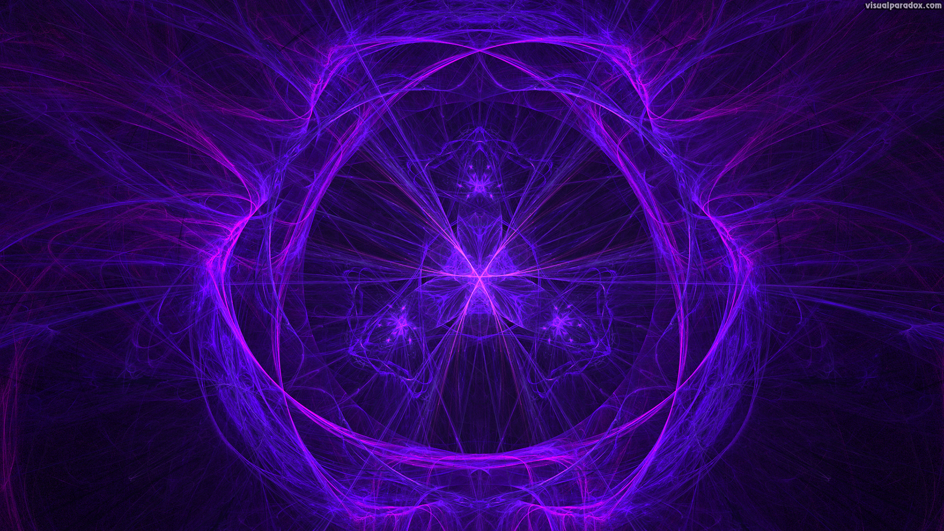purple, blue, fractal, flame, center, lcd, color, 3d, wallpaper