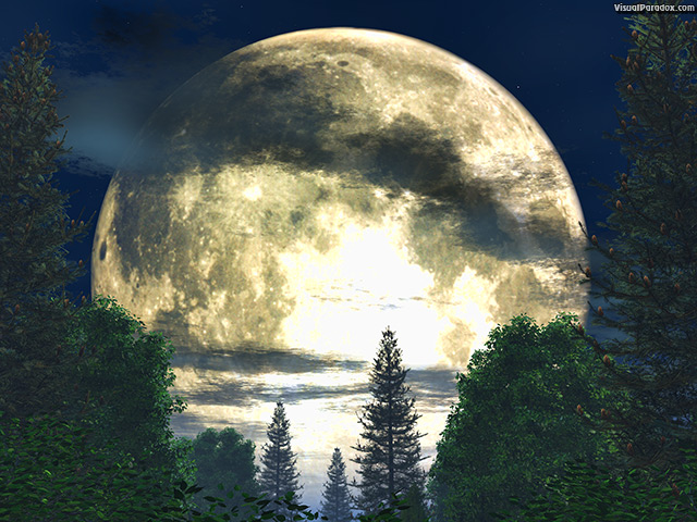 atmospheric, background, backlit, beautiful, beauty, blue, branch, bright, clouds, country, dark, dramatic, forest, fullmoon, glowing, illustration, landscape, light, luna, lunar, mist, moon, moonlight, moonlit, nature, night, outdoors, pine, round, scene, serenity, shadow, silent, sky, stars, tree, view, white, wood, woods, free, 3d, wallpaper