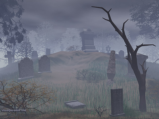 cemetery, graves, tombstone, trees, spooky, creepy, scary, halloween, plot, haunted, tombs, marker, grave, dead, free, 3d, wallpaper