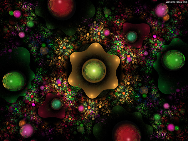 mathmatical fractal flame crystal spheres , free, 3d, wallpaper