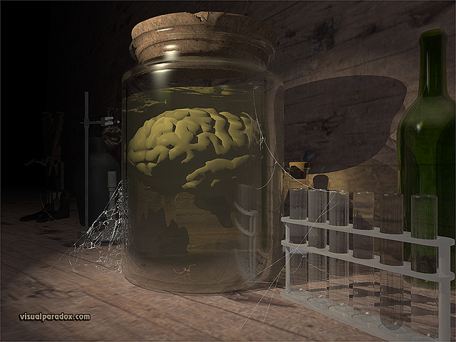 brain, jar, test tubes, lab, science, experiment, brains, free, 3d, wallpaper