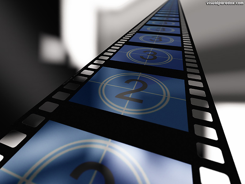 cinema movies film strip filmstrip motion picture count video clips show blue countdown clip movie, 3d, wallpaper