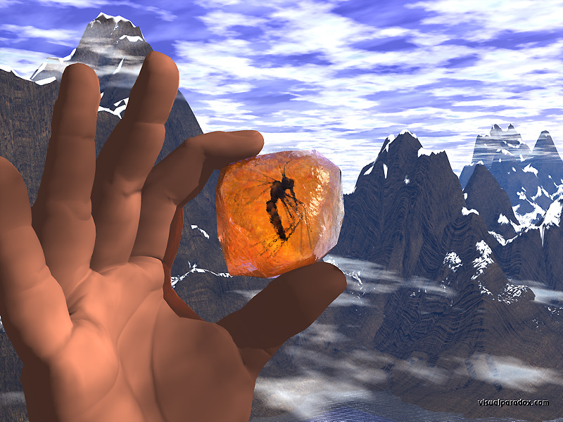 amber, mosquito, trapped, hand, rock, mountains, found, precious, stone, bug, bugs, 3d, wallpaper