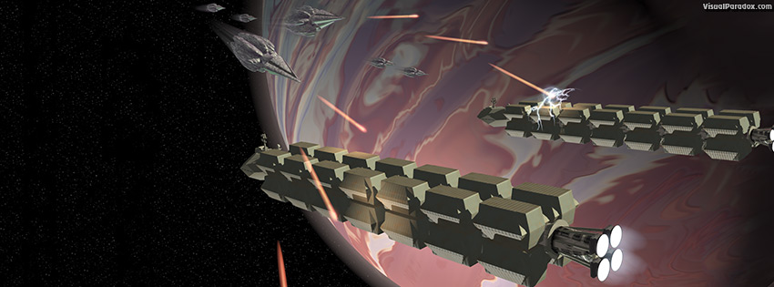 facebook, coverphoto, cover, space, outer, battle, fight, ships, star, lasers, phasers, planet, jupiter, spaceships, wars, stars, 3d