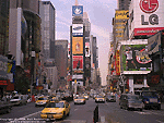 Taxis in Time Square Wallpaper
