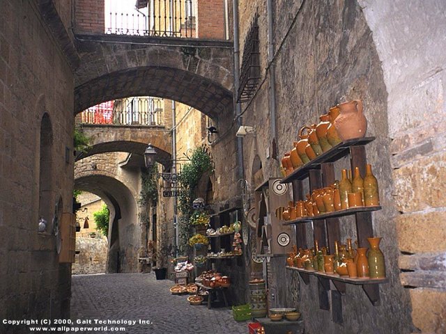 'Italian Street' 640x480 Free 3D Wallpaper