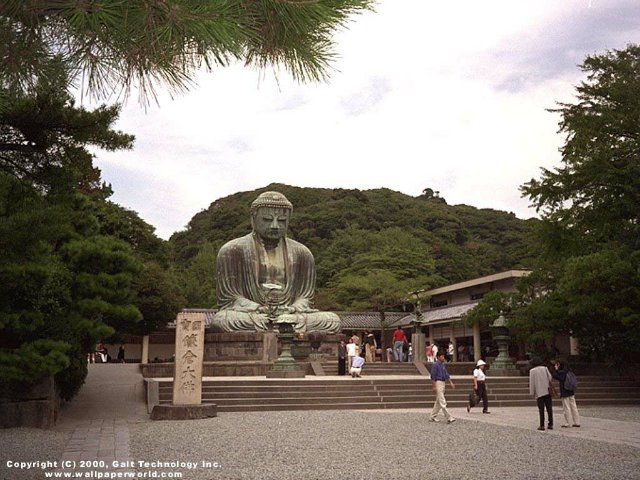 'Japanese Statue' 640x480 Free 3D Wallpaper