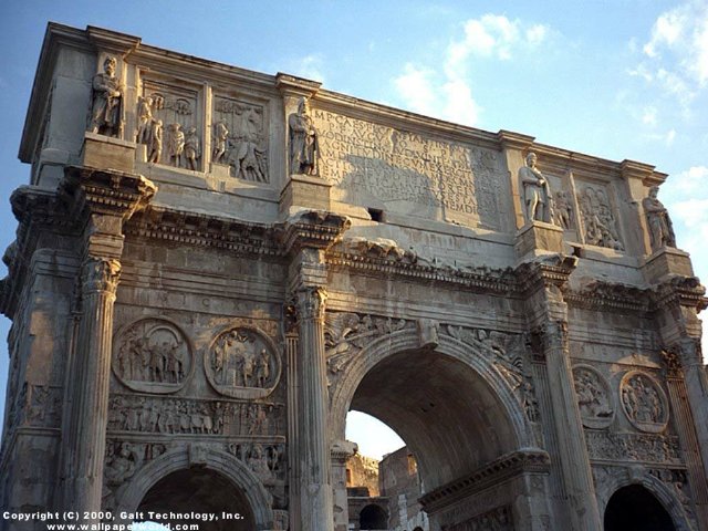 'Roman Arch' 640x480 Free 3D Wallpaper