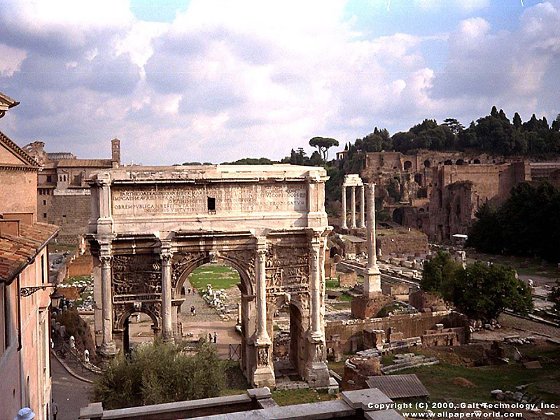 'Ruins of Ancient Rome' 800x600 Free 3D Wallpaper