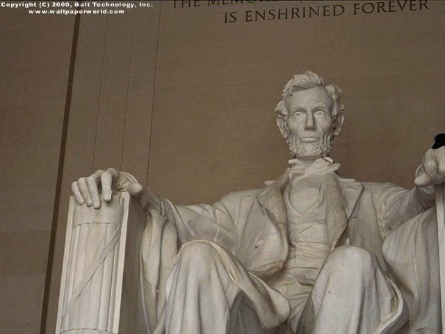 'Lincoln Memorial' 640x480 Free 3D Wallpaper